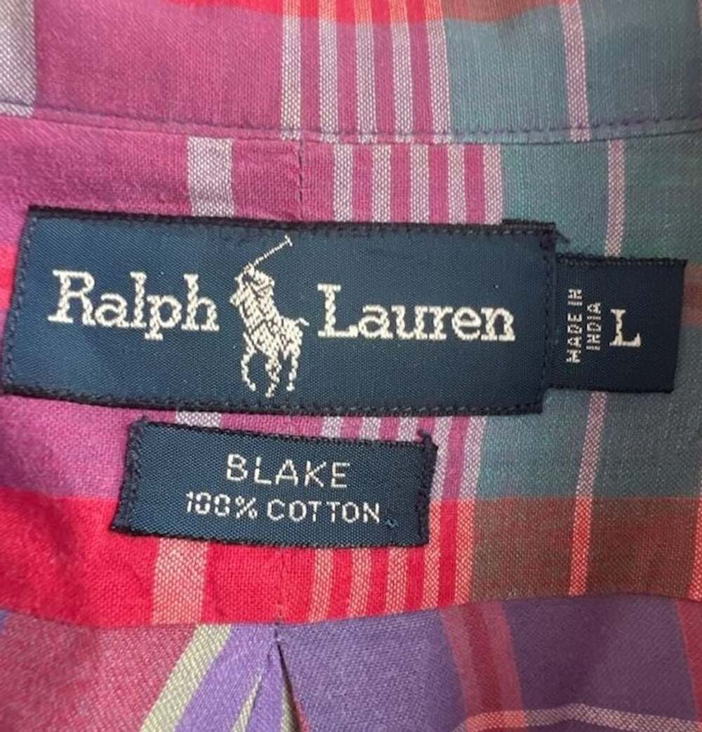 Polo Ralph Lauren Blake Short Sleeve Plaid Button Down Shirt Size L